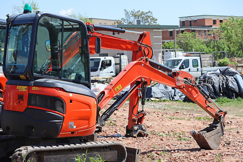 Excavator at the construction site